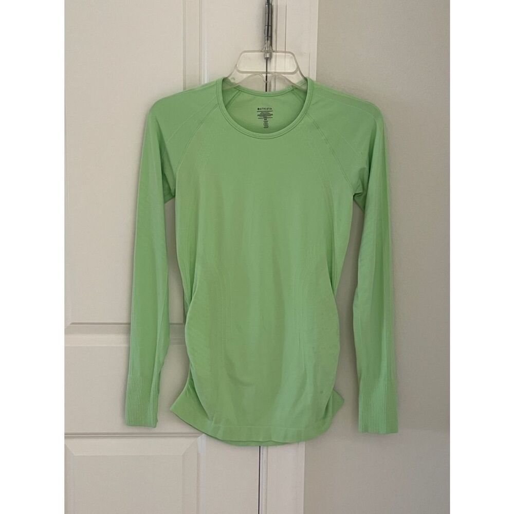 Athleta Women's Long-Sleeve Crew Top in Mint Green